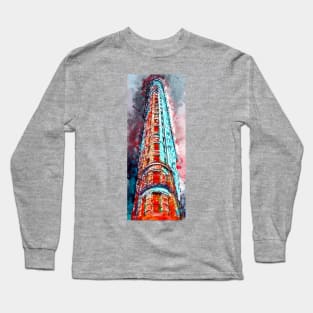 Watercolor Flatiron Long Sleeve T-Shirt